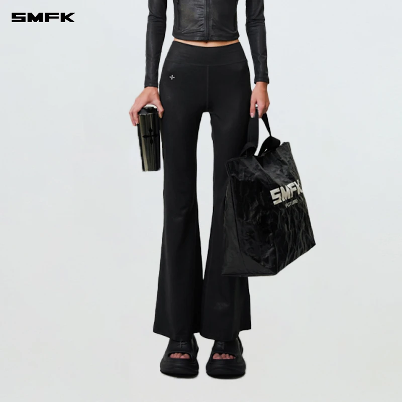 SMFK动念塑身喇叭裤UP021BP女士休闲运动瑜伽微喇长裤微喇叭