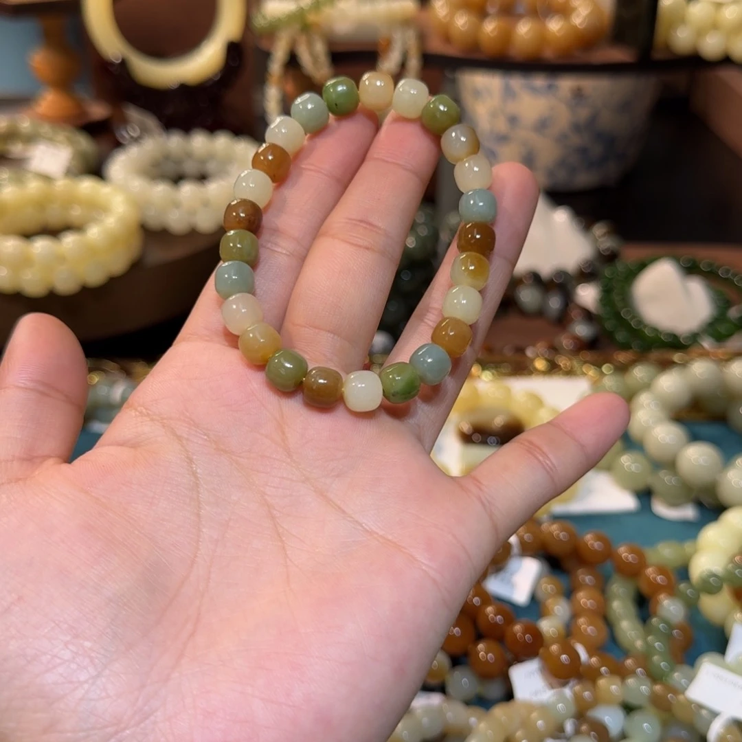 和田玉（糖玉）手串未镶嵌巧*莉