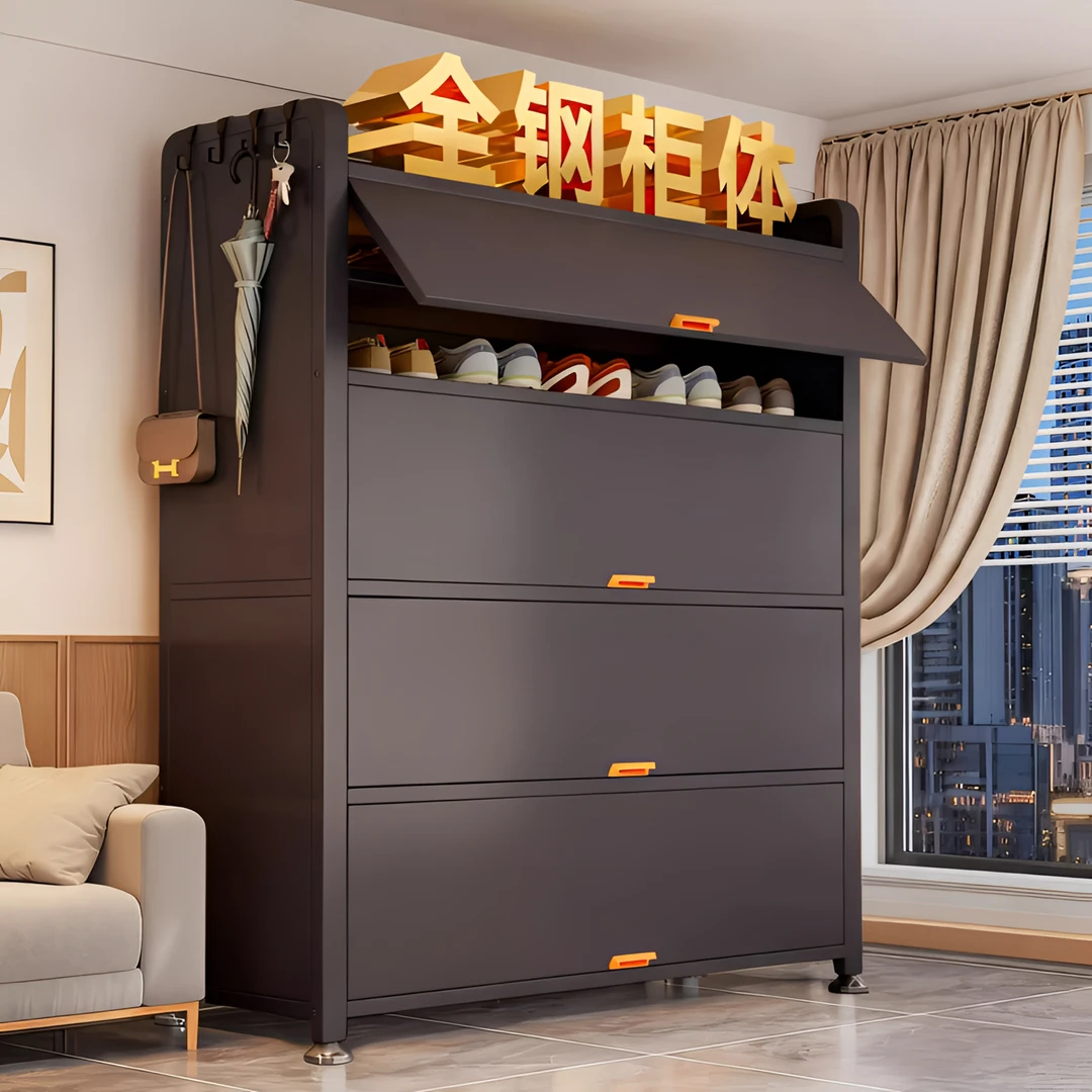 『升级隐私款』大容量门口鞋柜一体落地多层收纳柜储物柜防尘鞋架