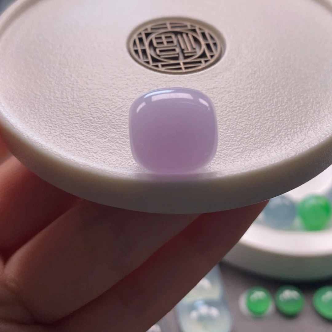 翡翠未镶嵌颈饰粉紫老型珠卡双13+