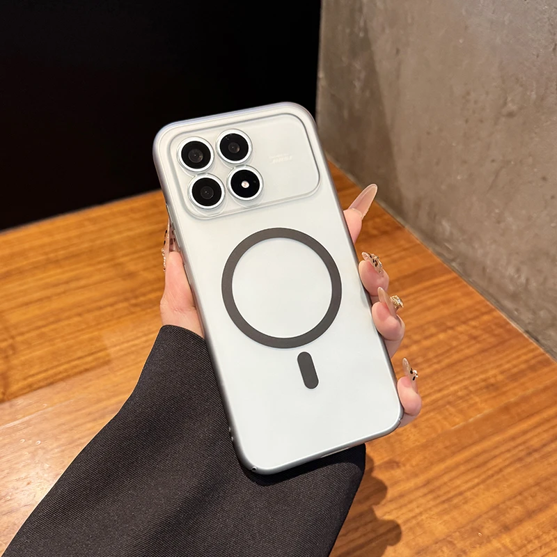 超薄磨砂磁吸适用红米k90手机壳冰雾肤感k90promax简约k80pro防摔