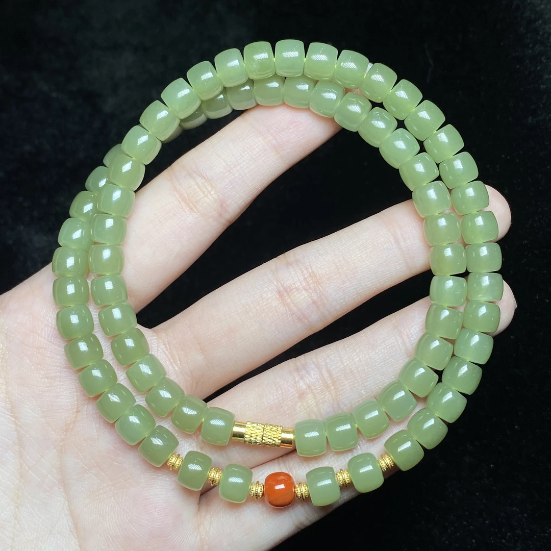 【小北严选】和田玉DIY项链约5*6mm70颗【多样性发一件】-AH75X380