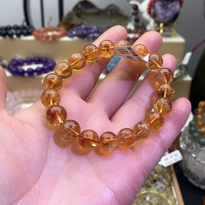 水晶手链未镶嵌黄水晶10+