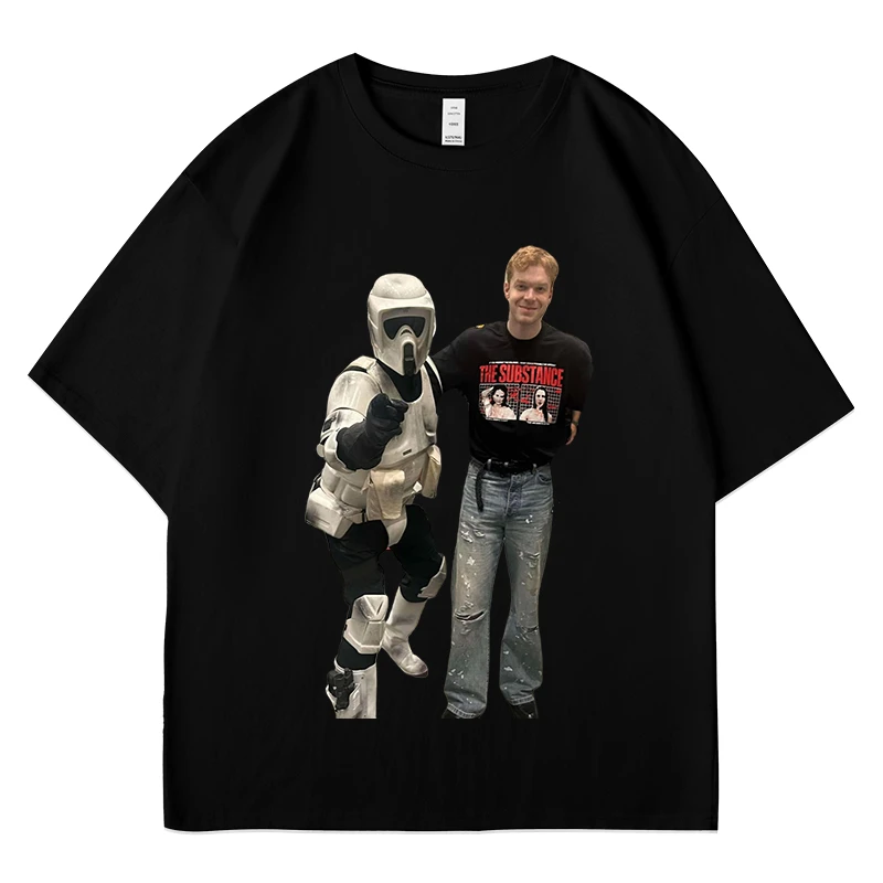 ian伊恩星球大战联动印花小领口短袖t恤夏季新款纯棉美式高级纯色