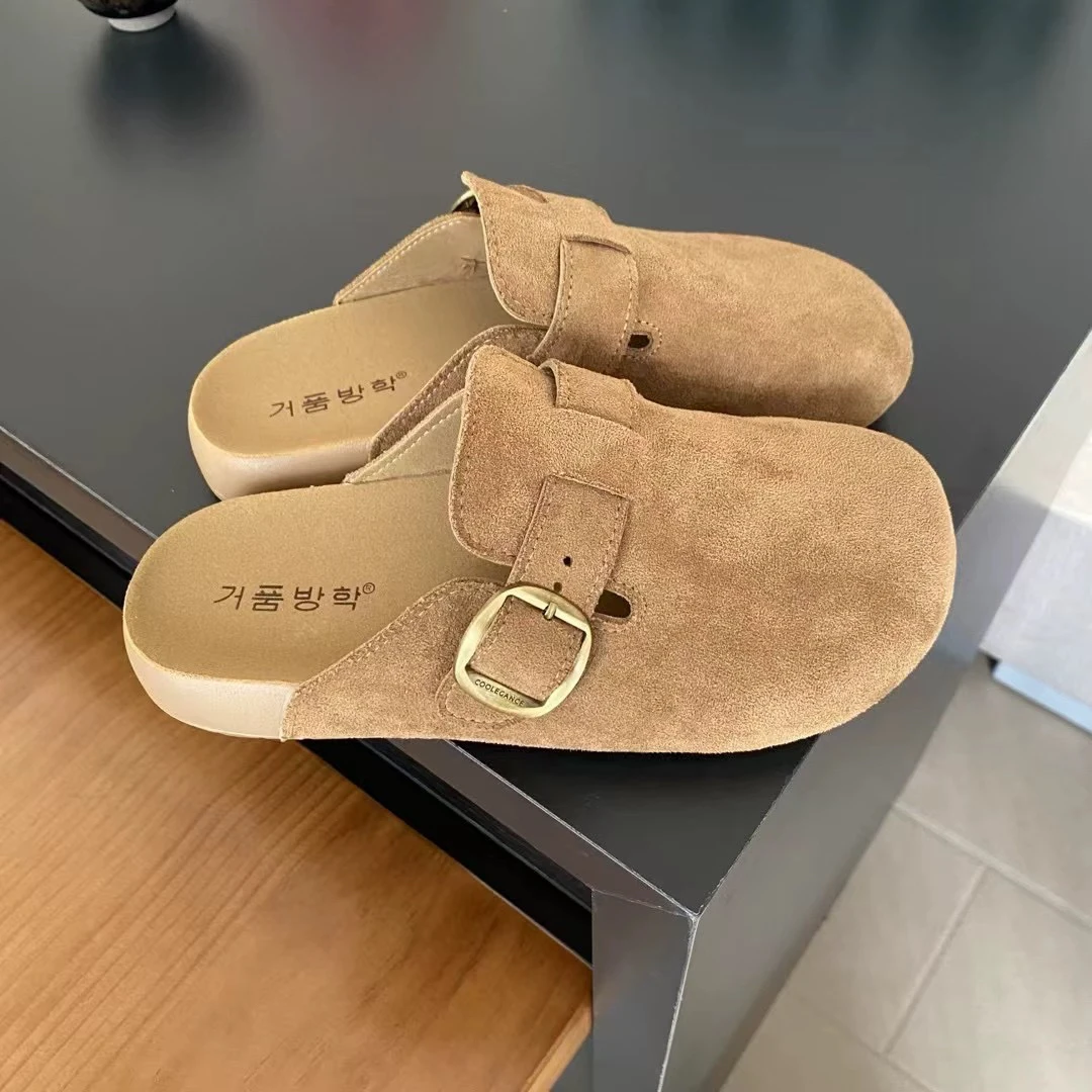 705经典百搭款复古勃肯包头拖鞋