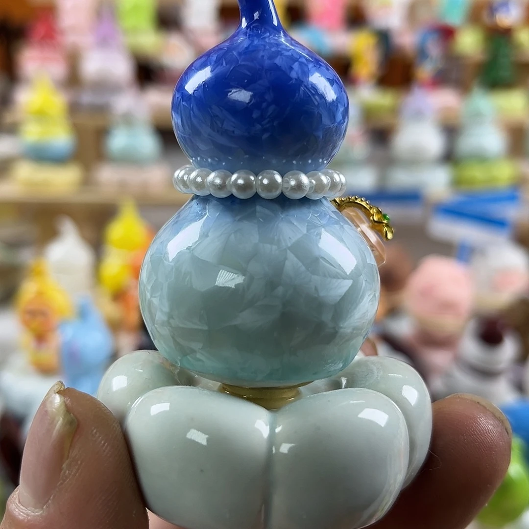 陶景德镇陶瓷底座转转宝蓝