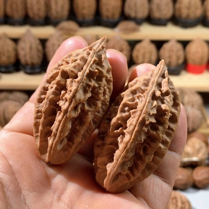 文玩核桃把件对歪柳叶