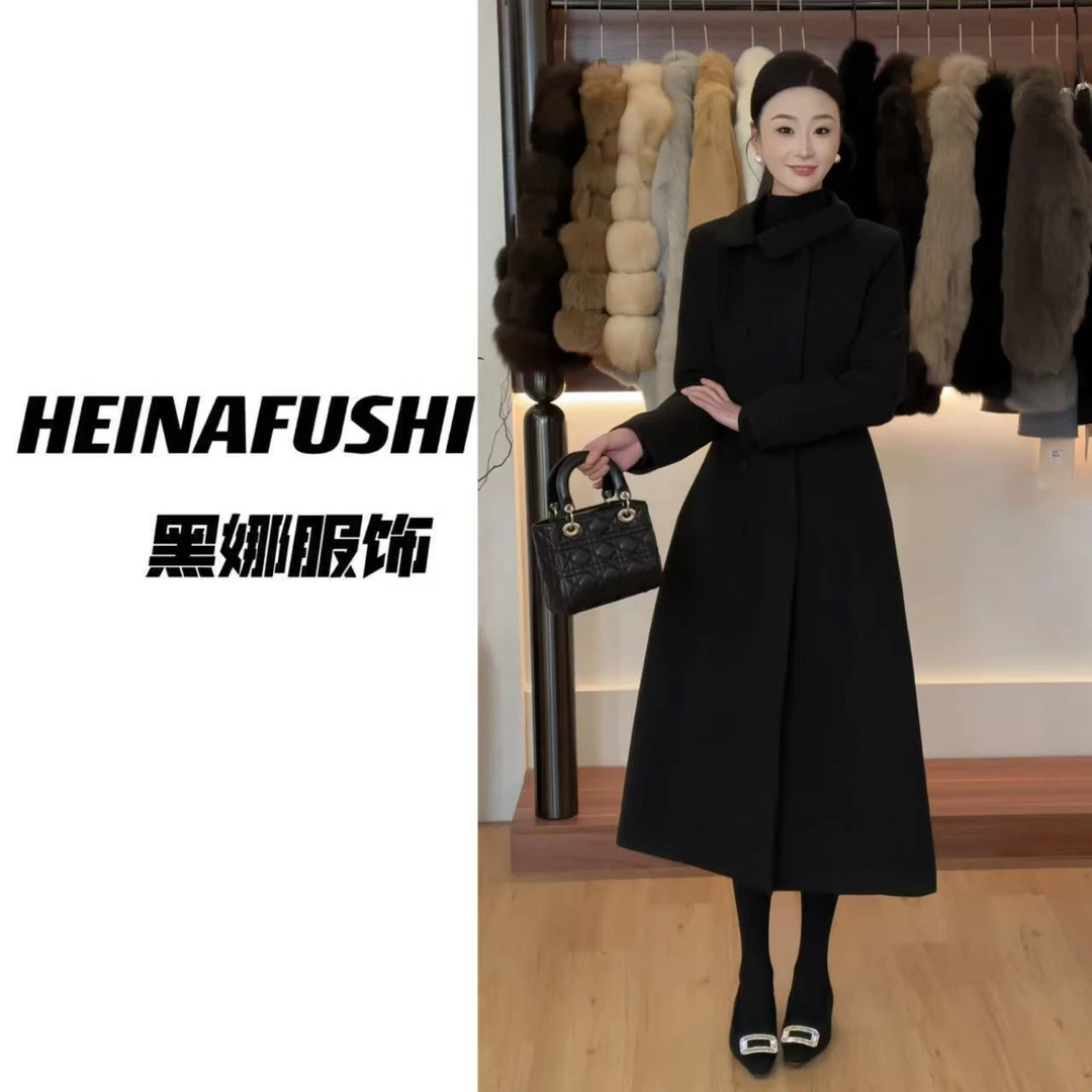 HEINA【温婉大气】夹棉微收腰大衣5041