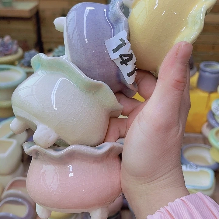 红陶陶瓷花盆当场满12包邮