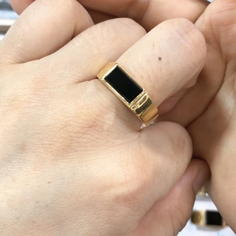 翡翠戒指18K金镶嵌缅甸天然A货翡翠