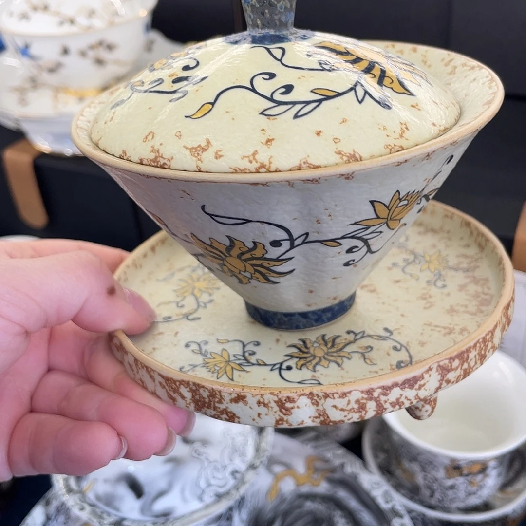 陶景德陶瓷盖碗茶具