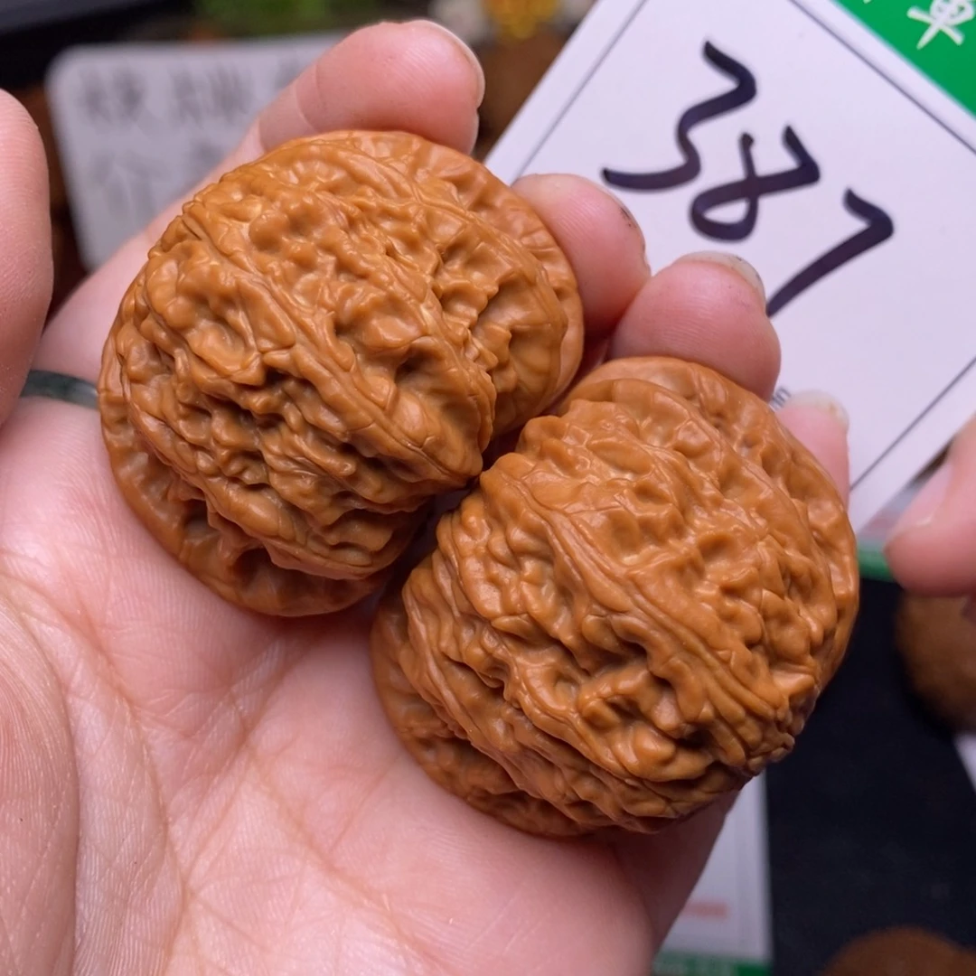 把件文玩核桃387闷尖白狮子头4.1