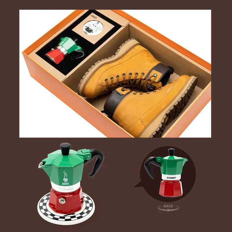 CRISPI【限量版礼盒】春秋摩纳哥Leeds户外防水防滑工装休闲马丁靴