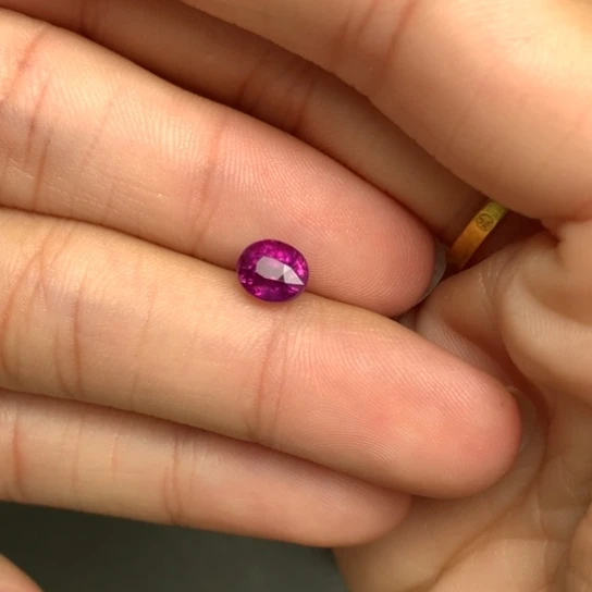 裸石蓝宝石天然薰衣草紫蓝宝1.55ct