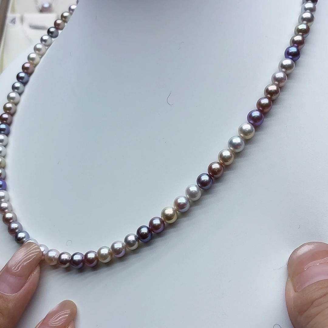 非金属珍珠项链，糖果链