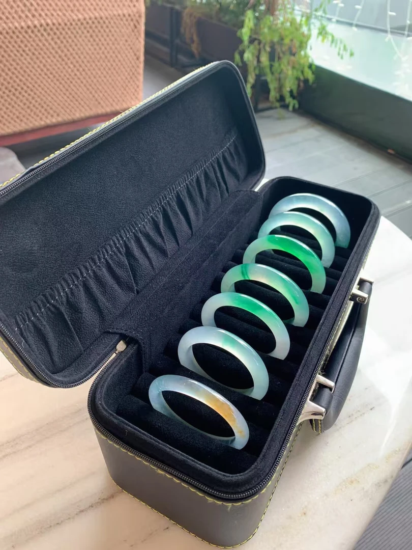 【时尚手镯】冰透翡淡紫绿飘花手镯多样链接其一