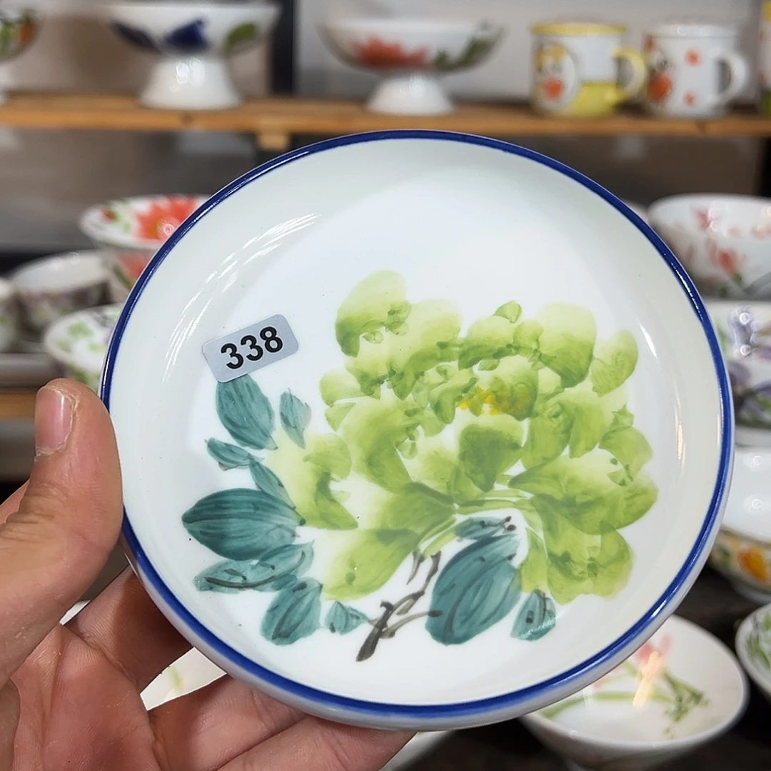 陶瓷景德镇高温釉下陶瓷5寸小圆碟