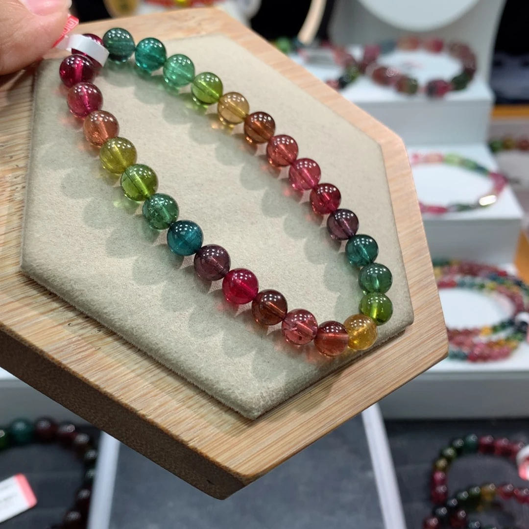 手链未镶嵌碧玺   6.8mm。