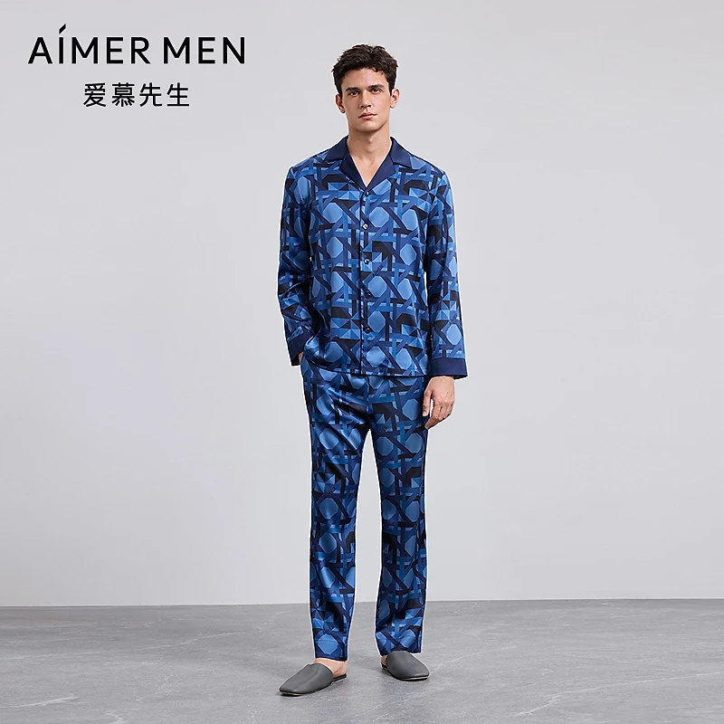 【曼托联名】爱慕先生以爱之名家居服含真丝套装送男朋友NS43M921