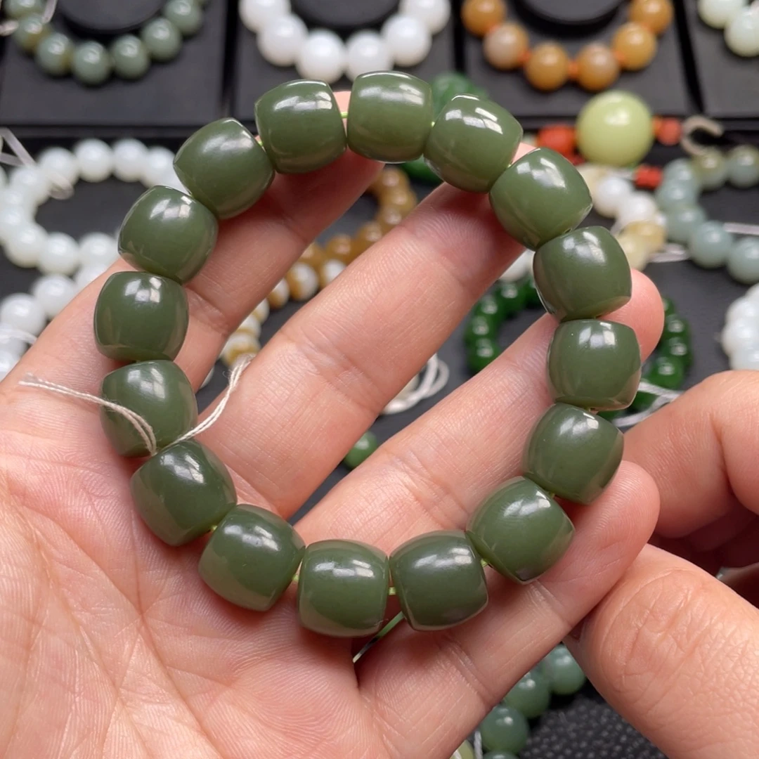 和田玉未镶嵌手链14