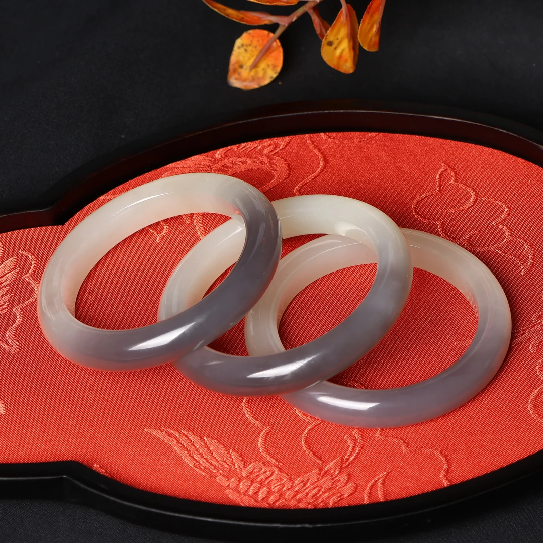 【小胖说玉】和田玉烟紫半山水精品手镯拍一发一多样性发