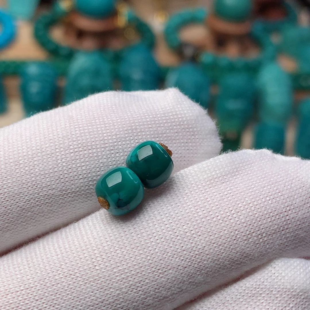 绿松石珠宝奇石未镶嵌7m m