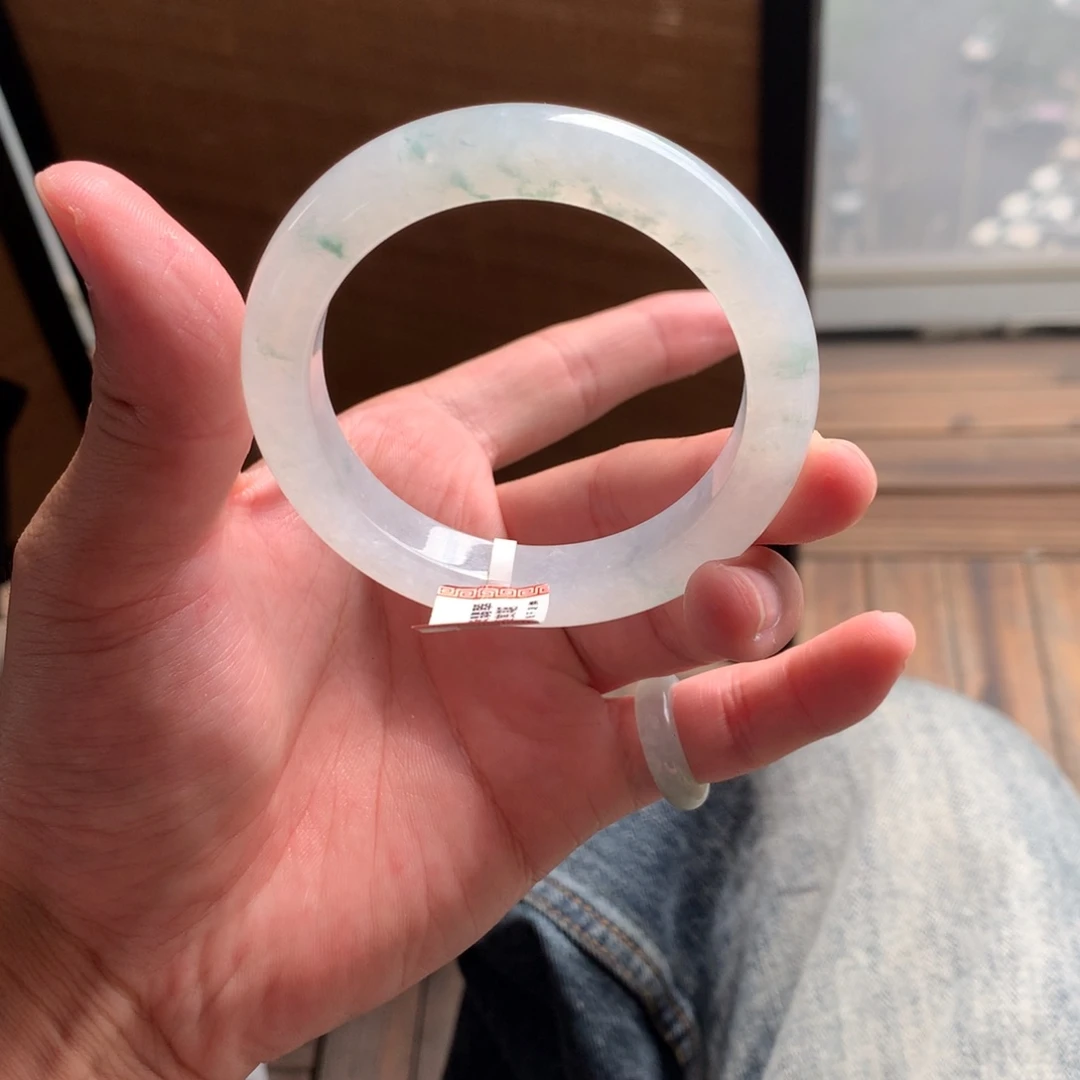 翡翠未镶嵌手镯42号54