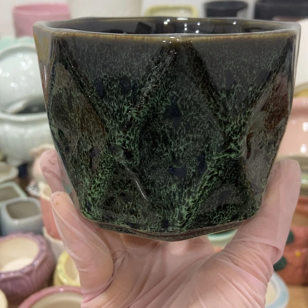 红陶高温陶瓷花盆