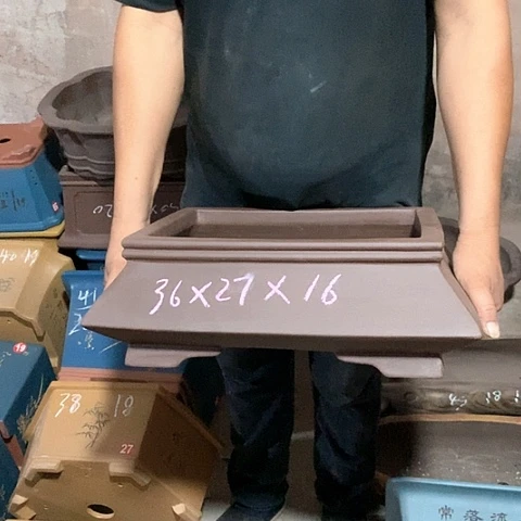 紫砂花盆手工艺品