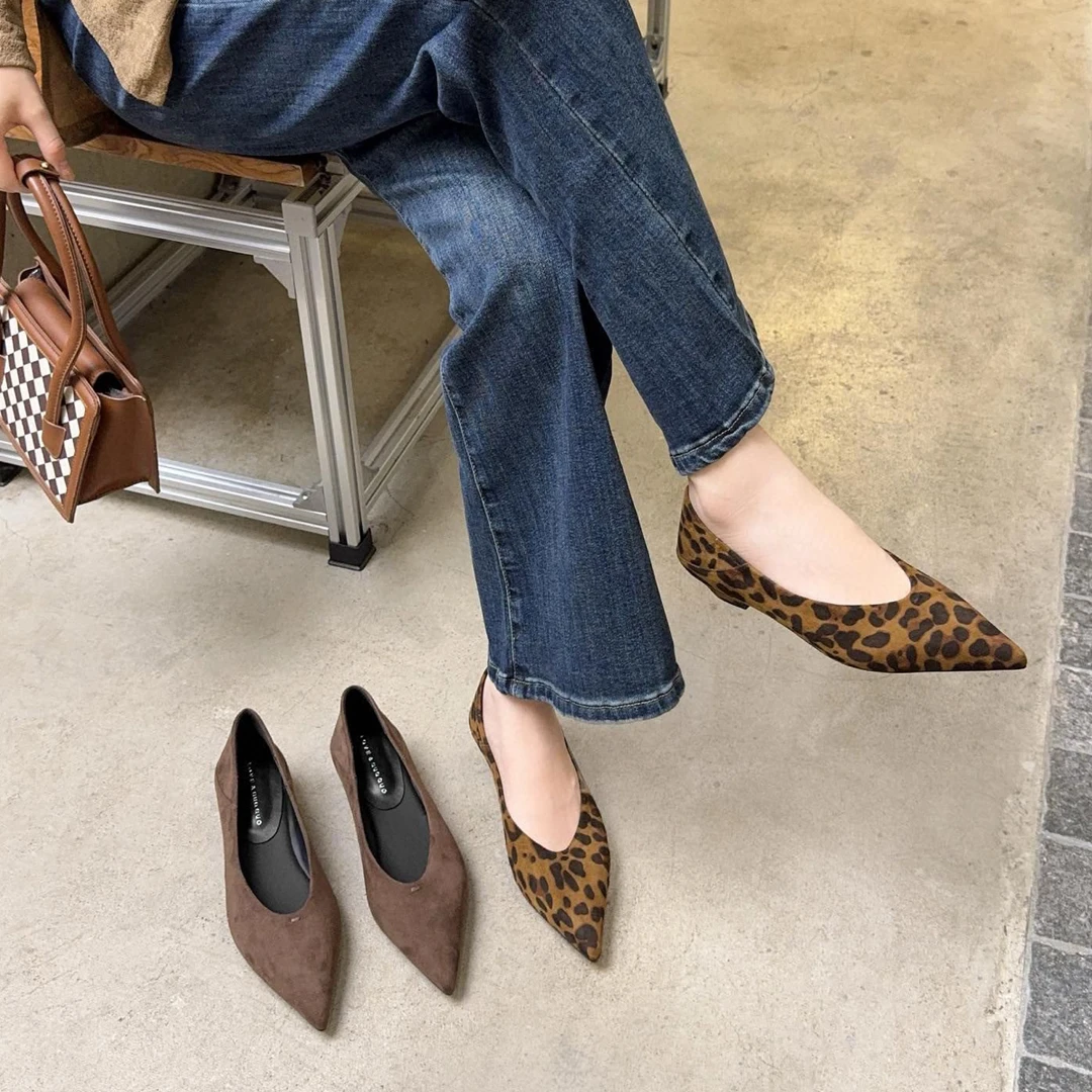 蘭禧【岁无忧】9190-13法式尖头单鞋2025秋新款老钱风气质百搭跟鞋