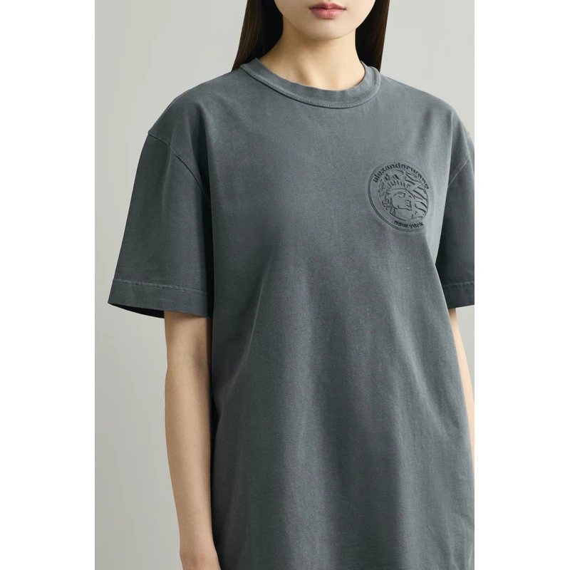 Alexander Wang/亚历山大王 夏季女压花棉质打底衫T恤