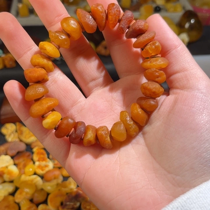 琥珀未镶嵌颈饰手串