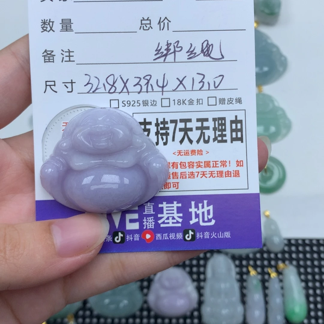 青****颈饰未镶嵌翡翠天然