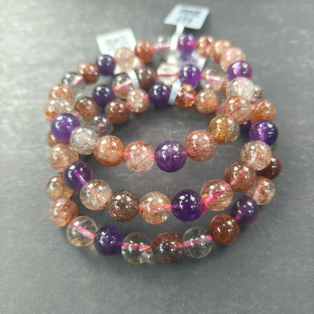 【书记甄选】天然黑金超七单圈手链 多样性发一件 约8mm 6800CK