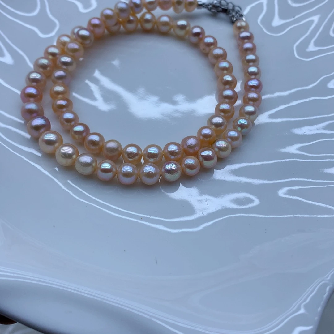 淡水珍珠颈饰未镶嵌心**湾