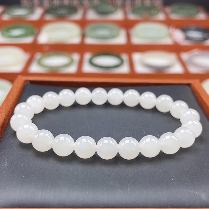 手串未镶嵌和田玉冰羊脂