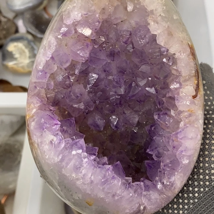 未镶嵌紫晶珠宝半成品