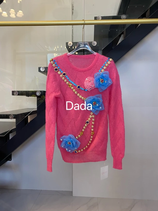 Dada设计师小众新款重工个性毛衣