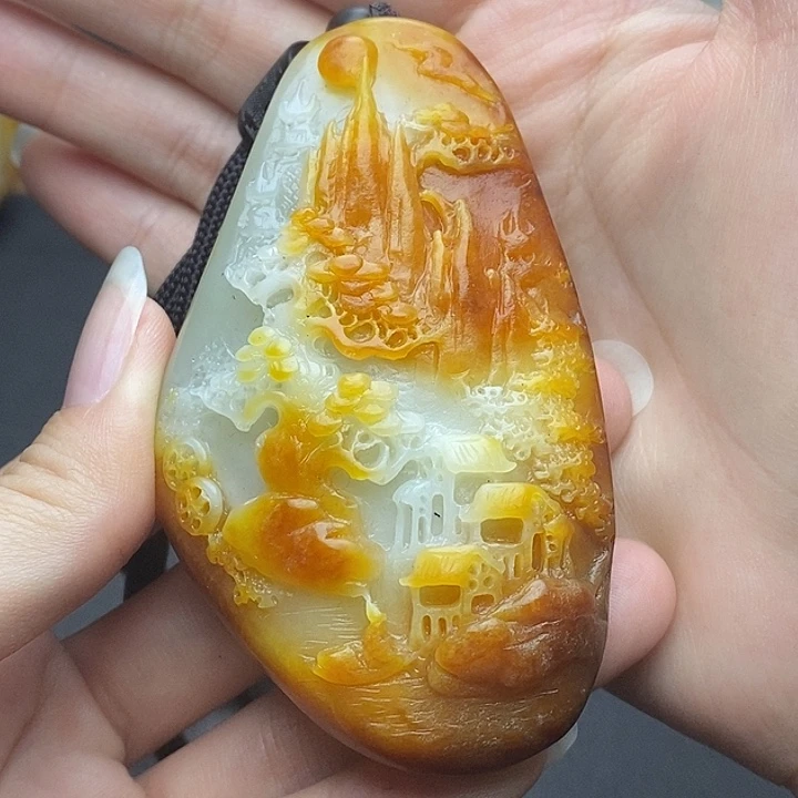 和田玉未镶嵌挂件N