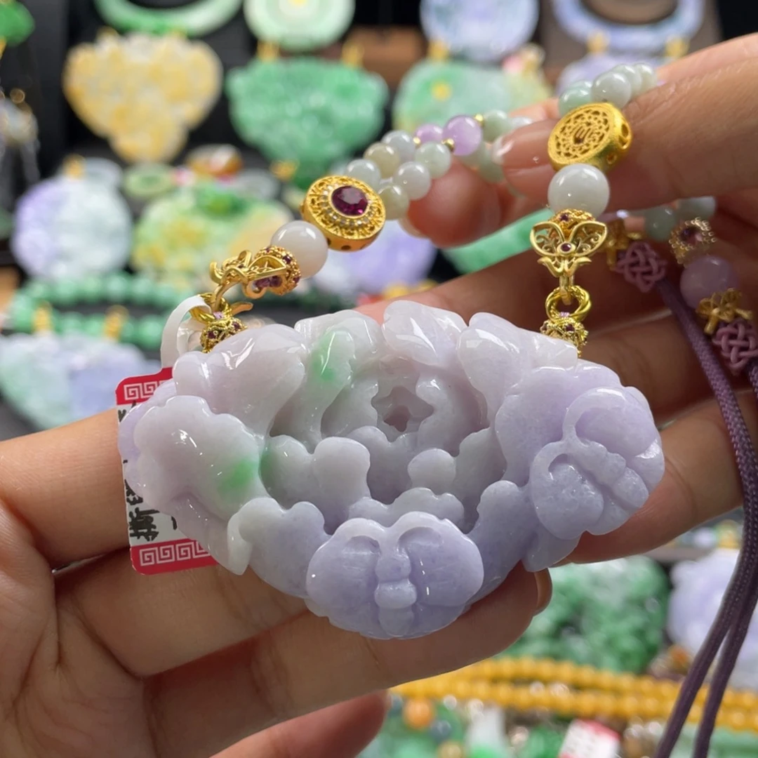翡翠未镶嵌颈饰代编织