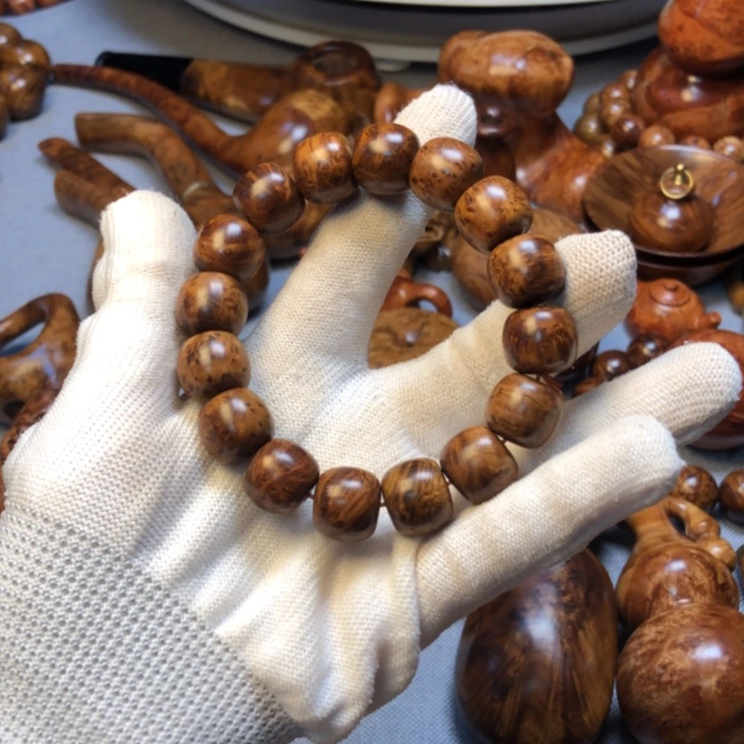 【闪购商品】木八***.麻梨疙瘩火琉璃手把件