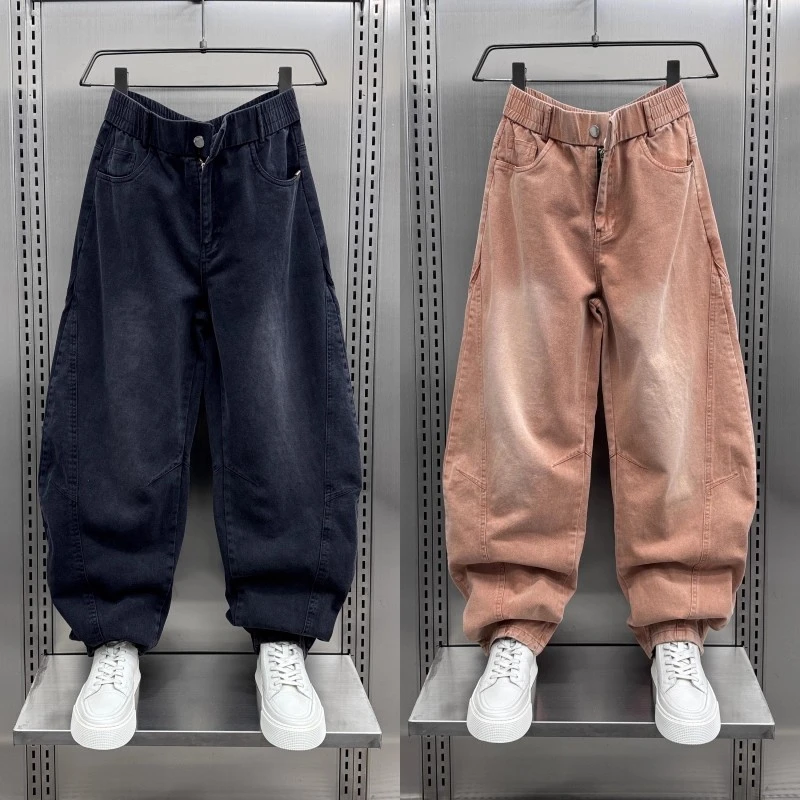 仓石一树潮牌美式复古牛仔裤男士2025春秋宽松直筒痞帅慵懒风男装