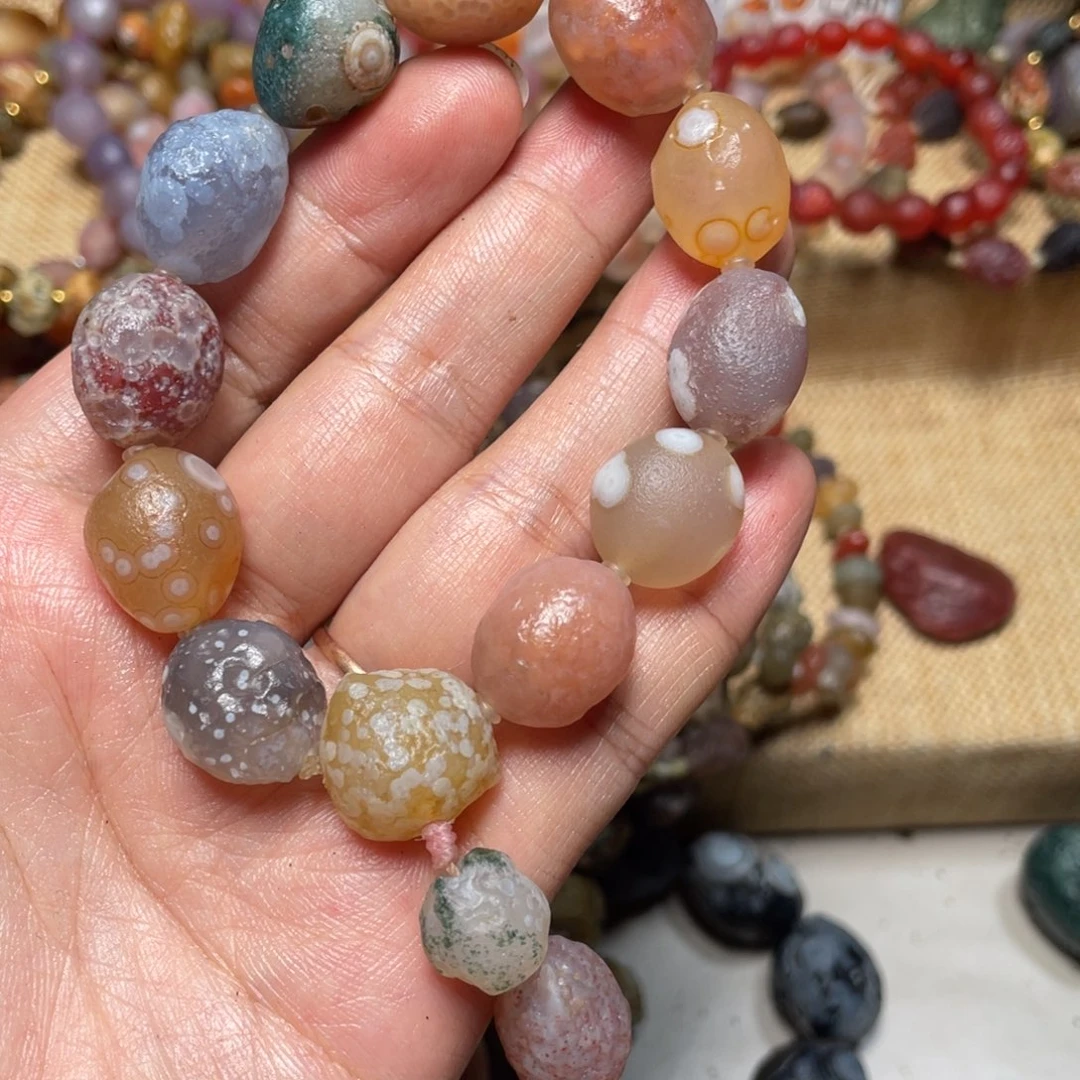 诗***意玛瑙/玉髓手链合金