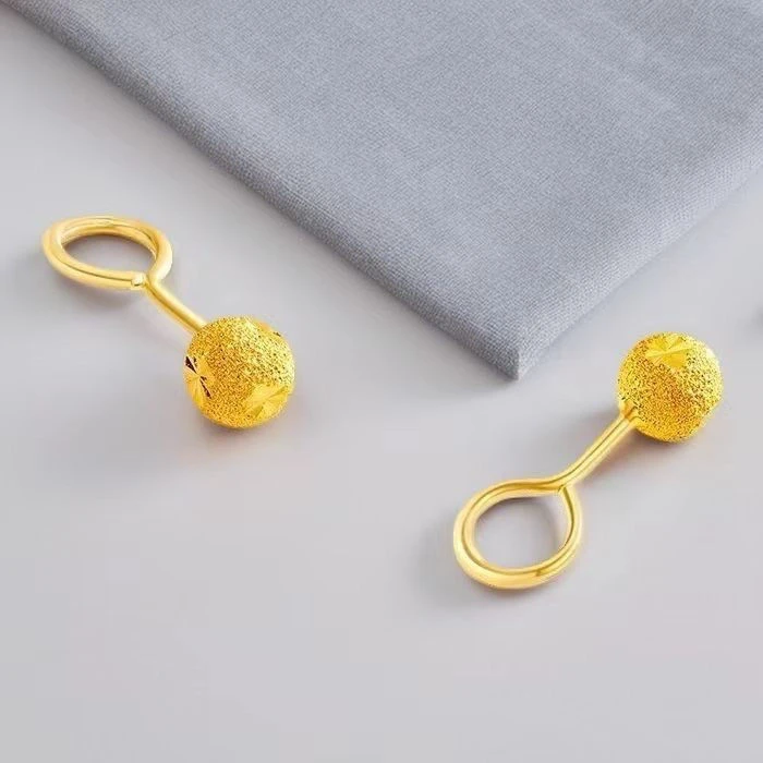 钛钢耳饰 圆珠磨砂车花工艺耳钉耳骨钉9字针耳钉弯钩百搭耳饰