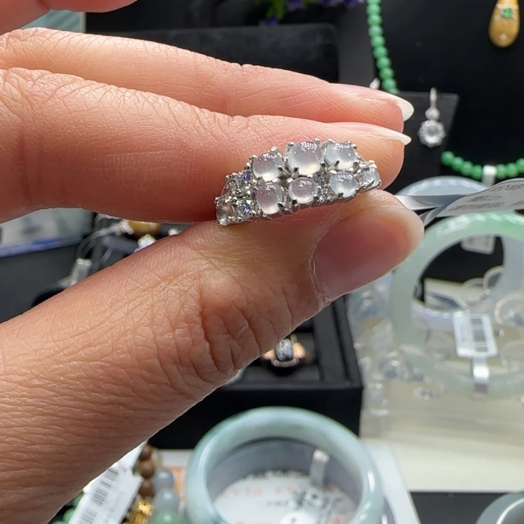 翡翠银S925镶嵌戒指