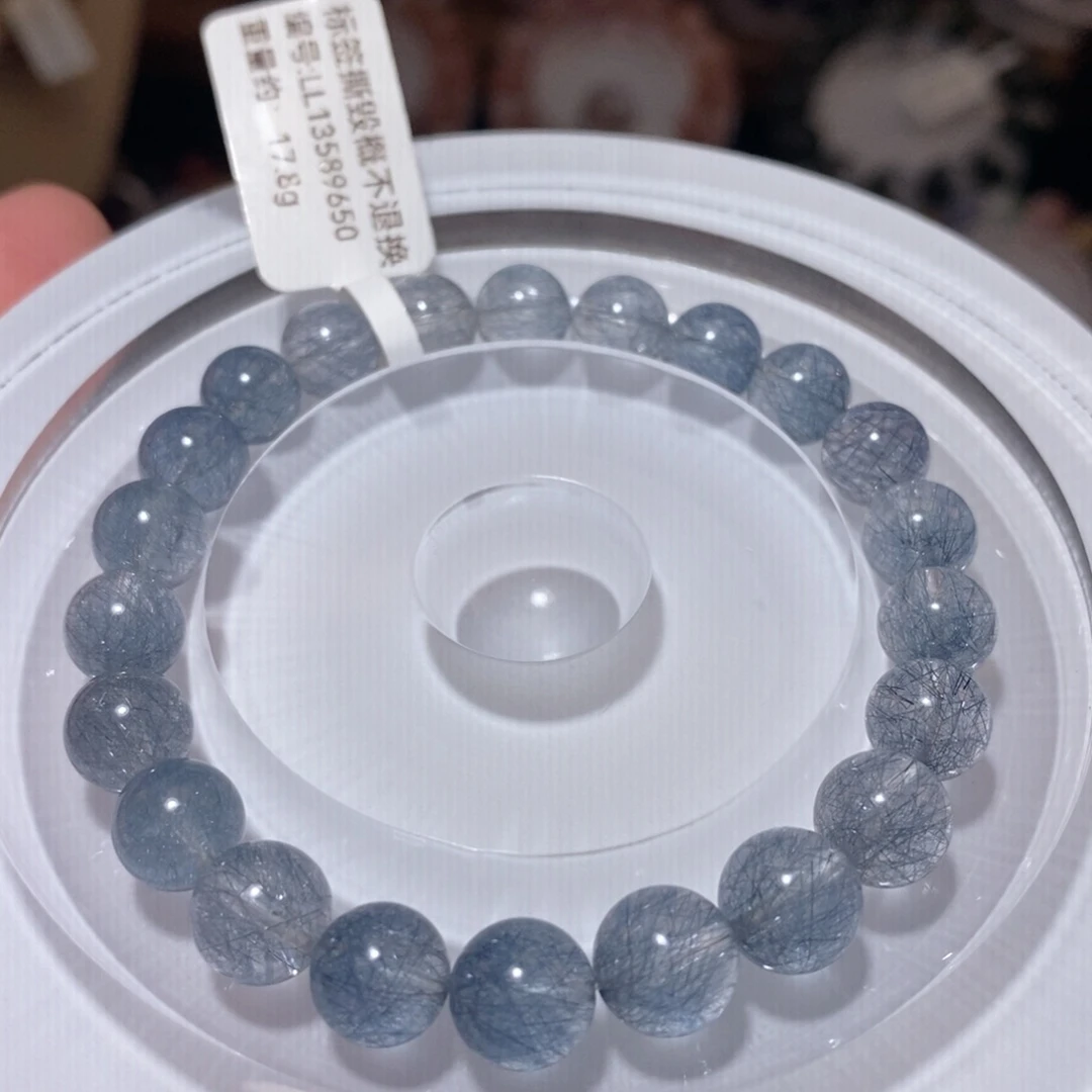 水晶未镶嵌手链F蓝兔毛8.3