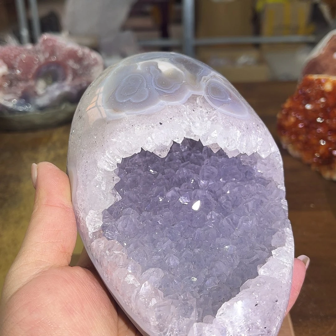 未镶嵌摆件紫晶天然