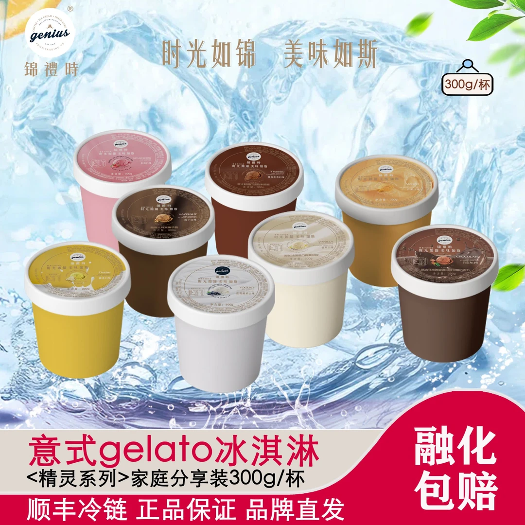 锦礼时精灵系列家庭分享装冰淇淋300g*2盒