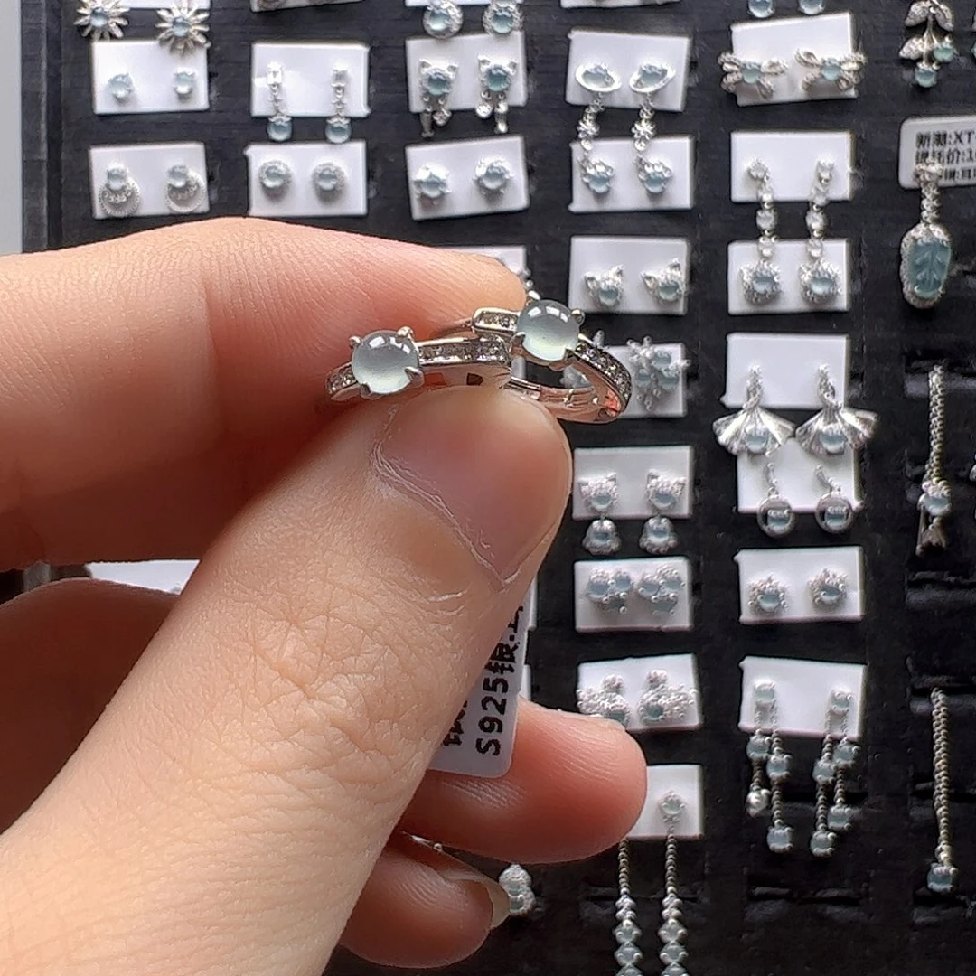 翡翠银S925镶嵌手链