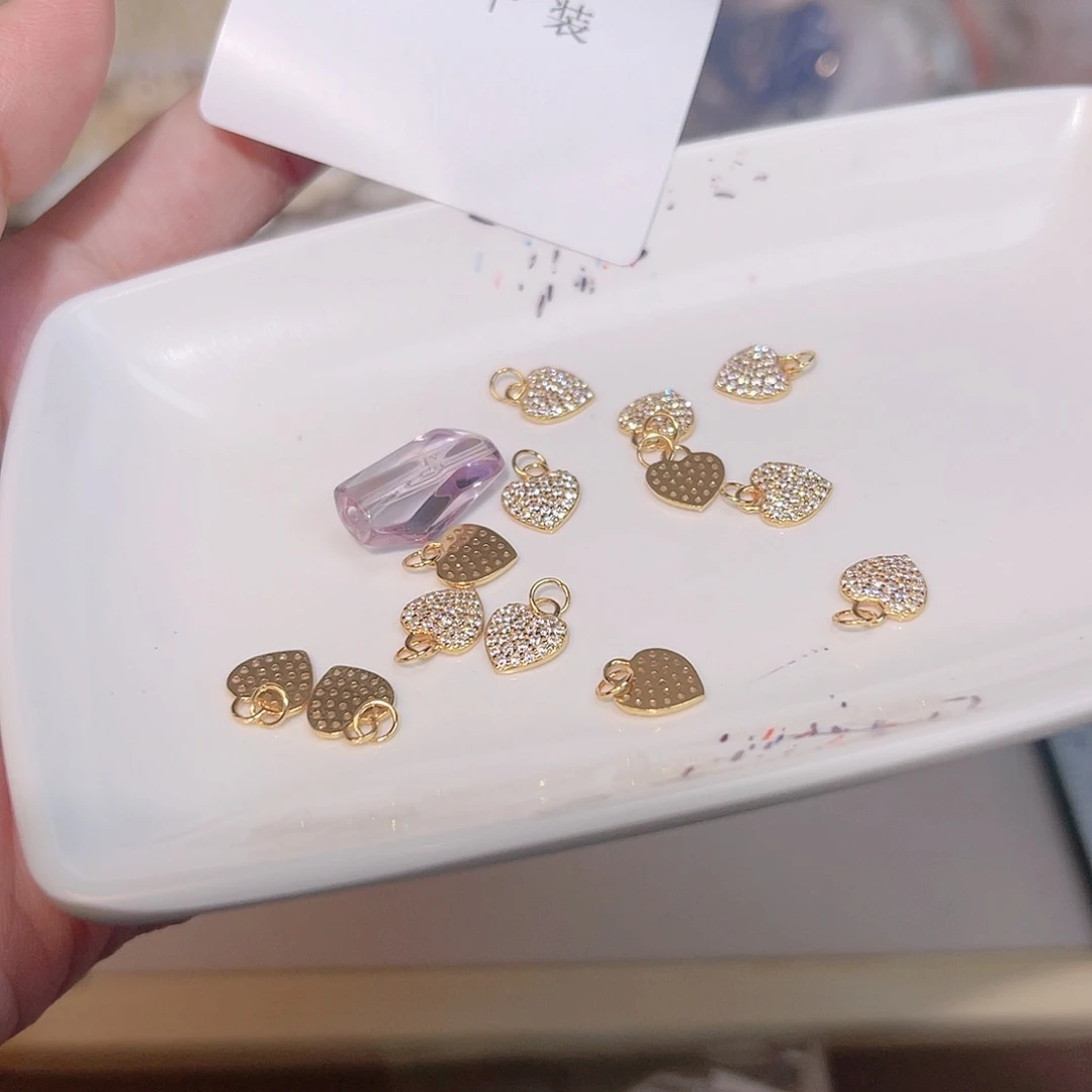 水晶珠宝半成品银S925镀金镶嵌170